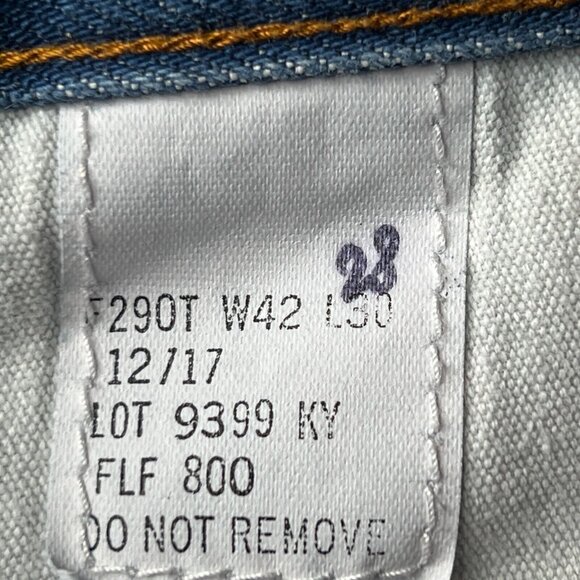 Tyndale Fr Jeans Mens 42 X 27 Blue Denim Fire Resistant Straight Leg * - Picture 5 of 11